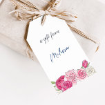 Etiquetas Para Regalos Jardín Rosa<br><div class="desc">Las etiquetas de regalo florales color agua rosa son perfectas para emparejarse con nuestras tarjetas de ducha de pantalla de jardín Rosa.</div>