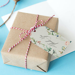 Etiquetas Para Regalos Jardín Secreto de Flores Silvestres Marco Tarjeta