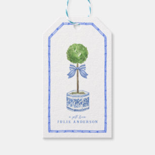 Etiquetas Para Regalos Jardín Topiary de Bambú Chinoiserie