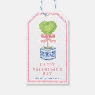 Etiquetas Para Regalos Jardín Topiary de Bambú Chinoiserie Valentine Da