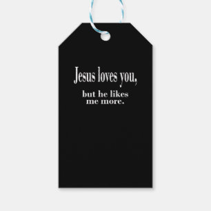 Etiquetas Para Regalos Jesús te ama pero me gusta más Divertida Fe