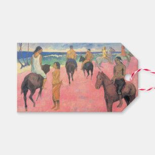 Etiquetas Para Regalos Jinetes en la Playa en Tahití (por Gaugin)