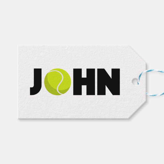Etiquetas Para Regalos John Tennis (Frente (Horizontal))