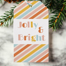 Jolly and Bright Stripe To and From Navidad