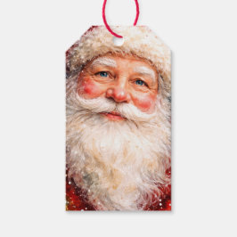 Etiquetas Para Regalos Jolly Christmas Santa Portrait