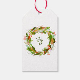 Etiquetas Para Regalos Joy Wreath Tag