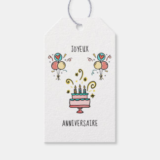 Etiquetas Para Regalos Joyeux Anniversaire | Happy Birthday