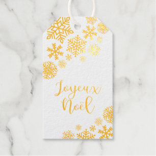Etiquetas Para Regalos Joyeux Noël Feliz Navidad en francés, elegante