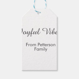 Etiquetas Para Regalos Joyful Vibes red Christmas add family name date