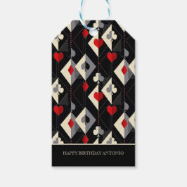 Etiquetas Para Regalos Juego de cartas en el póker.