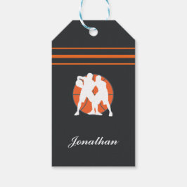 Etiquetas Para Regalos Jugadores de baloncesto nombre deporte personaliza