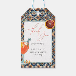 Etiquetas Para Regalos Juicy Naranja Spritz Bridal Shower Gracias