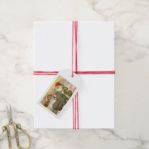 Etiquetas Para Regalos Jultomten alimenta a cabra de Yule una galleta