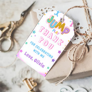 Etiquetas Para Regalos Jump Play Birday Jump Trampoline Party Gracias