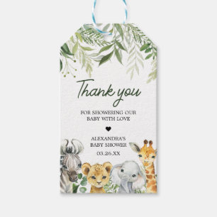 Etiquetas Para Regalos Jungle Safari Animals Baby Shower Favor Tags