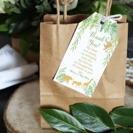 Etiquetas Para Regalos Jungle Safari Baby Shower Gracias Por Favor Tags