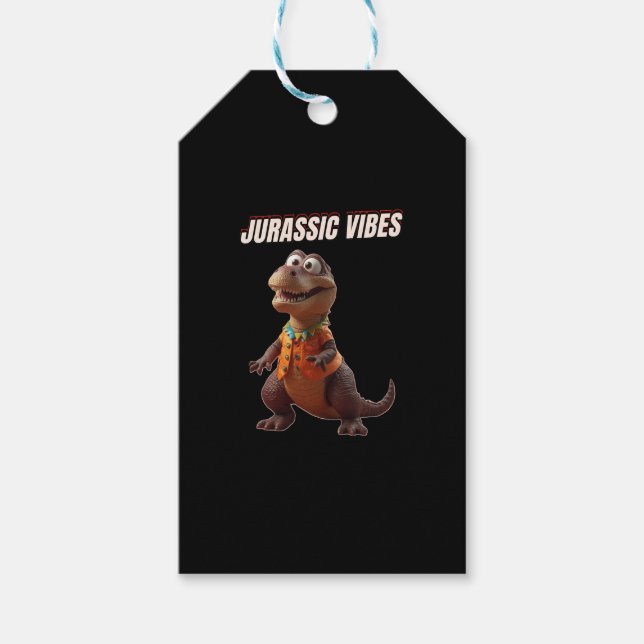 Etiquetas Para Regalos Jurassic Vibes (Anverso)