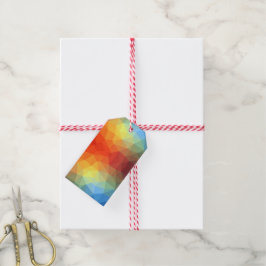 Etiquetas Para Regalos Kaleidoscopio Arcoiris geométrico