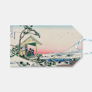 Etiquetas Para Regalos Katsushika Hokusai - Casa de té en Koishikawa