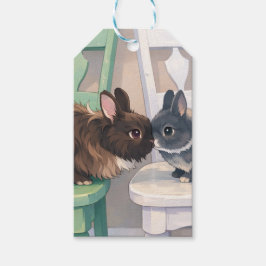 Etiquetas Para Regalos Kawaii Anime Set of 8 Two Bunnies Gift Tags