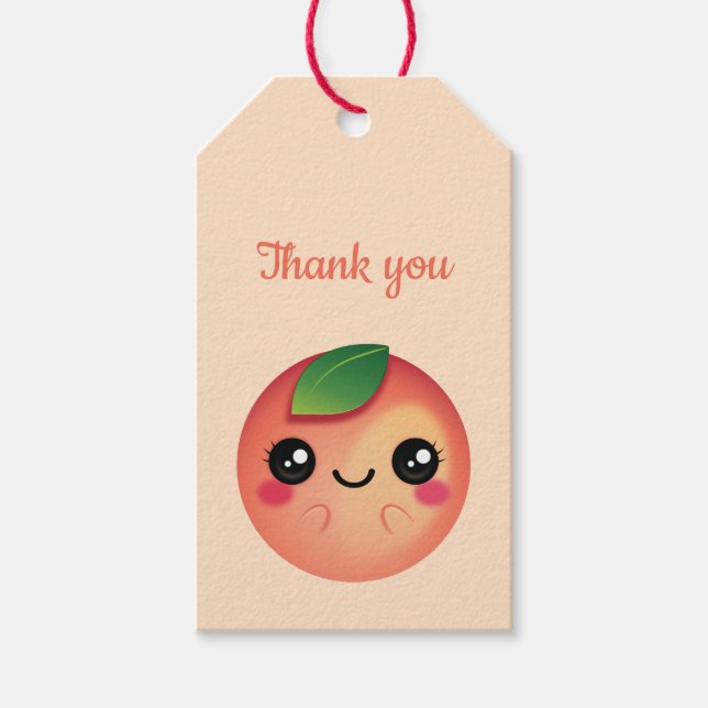 Etiquetas Para Regalos Kawaii Peach (Anverso)