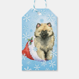 Etiquetas Para Regalos Keeshond feliz de Howlidays