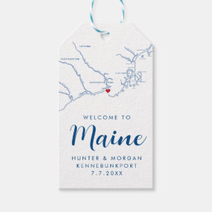 Etiquetas Para Regalos Kennebunkport Maine Minimal Boda de la Marina Mode