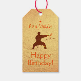 Etiquetas Para Regalos Kick it Martial Arts niños karate cumpleaños