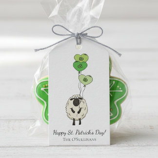 Etiquetas Para Regalos Kids St. Patrick’s Day Sheep & Shamrock