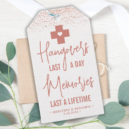 Etiquetas Para Regalos Kit de alivio de la resaca de la mano Rosa de oro