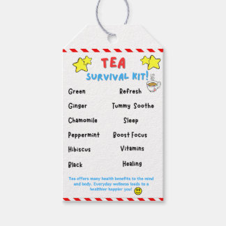 Etiquetas Para Regalos Kit de supervivencia al té