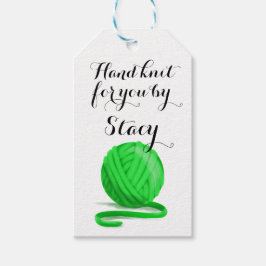 Etiquetas Para Regalos Knit de mano personalizado para usted con informac