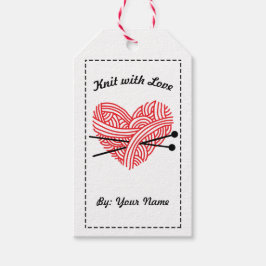 Etiquetas Para Regalos Knit with Love / Care Instructions ・ Artesanías