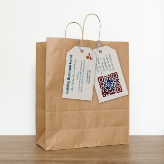 Etiquetas Para Regalos Knitt Business Yarn Shop Gracias código QR