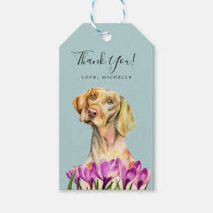 Etiquetas Para Regalos La acuarela elegante del perro de Vizsla le
