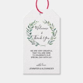 Etiquetas Para Regalos La acuarela rústica deja boda Bolsa de bienvenida