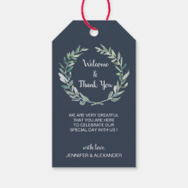 Etiquetas Para Regalos La acuarela rústica deja boda Bolsa de bienvenida