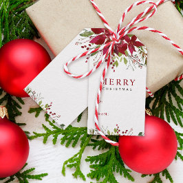 Etiquetas Para Regalos La alegre verde Feliz Navidad