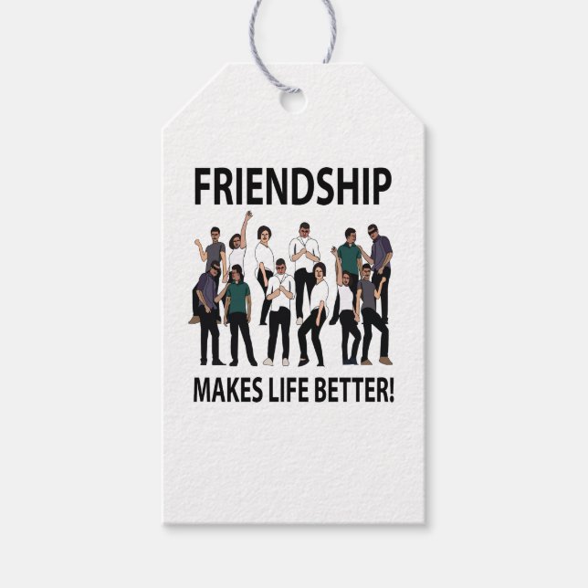 Etiquetas Para Regalos La amistad hace que la vida sea mejor amistad (Anverso)