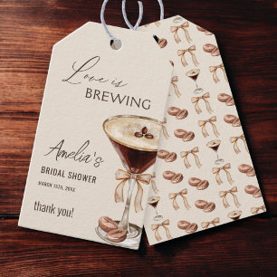 Etiquetas Para Regalos La Amor está Preparando Martini de Espresso para l