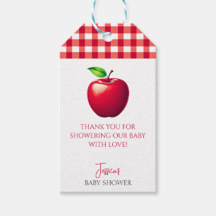 Etiquetas Para Regalos La Apple de nuestro ojo cae en Baby Shower