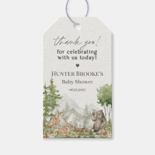 Etiquetas Para Regalos La aventura animal en Woodland espera el favor de 