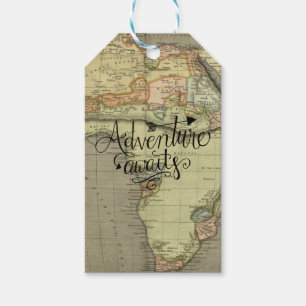 Etiquetas Para Regalos La aventura espera el mapa del viejo mundo