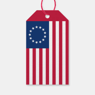 Etiquetas Para Regalos La bandera del círculo americano por Betsy Ross