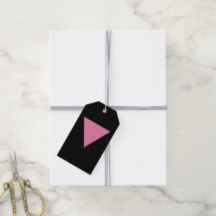 Etiquetas Para Regalos La bandera del triángulo rosa de SlipperyJoe's sím