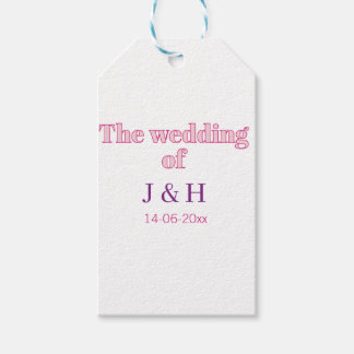 Etiquetas Para Regalos La boda de la letra inicial del nombre de la parej