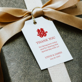 Etiquetas Para Regalos La caligrafía china de la doble felicidad blanca e