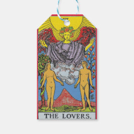 Etiquetas Para Regalos La carta Tarot de los amantes que leen