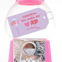 Etiquetas Para Regalos La clase de San Valentín "¡Tú haces mi corazón pop