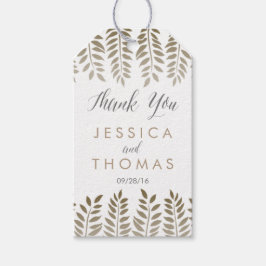 Etiquetas Para Regalos La colección de Bodas de Fern Woodland monocroma